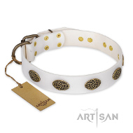 Weißes Lederhalsband Artisan FDT "Lovely Lace" Weißes Lederhalsband Artisan FDT "Lovely Lace"